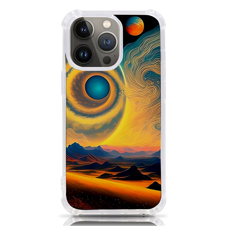 Ai Generated Surrealist Fantasy Dream Moon Space iPhone 13 Pro TPU UV Print Case