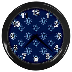 Background Microchips Graphic Beautiful Wallpaper Wall Clock (black) by Jancukart