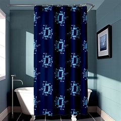 Background Microchips Graphic Beautiful Wallpaper Shower Curtain 36  X 72  (stall) 