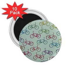 Bicycle Bikes Pattern Ride Wheel Cycle Icon 2 25  Magnets (10 Pack) 