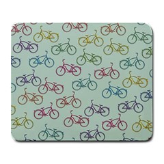 Bicycle Bikes Pattern Ride Wheel Cycle Icon Large Mousepad