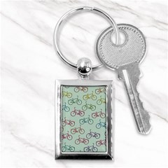 Bicycle Bikes Pattern Ride Wheel Cycle Icon Key Chain (rectangle) by Jancukart