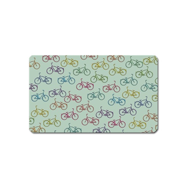 Bicycle Bikes Pattern Ride Wheel Cycle Icon Magnet (Name Card)