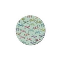 Bicycle Bikes Pattern Ride Wheel Cycle Icon Golf Ball Marker by Jancukart