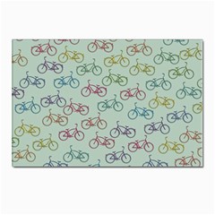 Bicycle Bikes Pattern Ride Wheel Cycle Icon Postcard 4 x 6  (pkg Of 10) by Jancukart