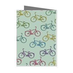 Bicycle Bikes Pattern Ride Wheel Cycle Icon Mini Greeting Cards (pkg Of 8) by Jancukart