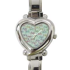 Bicycle Bikes Pattern Ride Wheel Cycle Icon Heart Italian Charm Watch by Jancukart