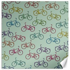 Bicycle Bikes Pattern Ride Wheel Cycle Icon Canvas 16  X 16  by Jancukart