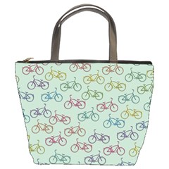 Bicycle Bikes Pattern Ride Wheel Cycle Icon Bucket Bag