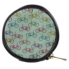 Bicycle Bikes Pattern Ride Wheel Cycle Icon Mini Makeup Bag by Jancukart