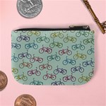 Bicycle Bikes Pattern Ride Wheel Cycle Icon Mini Coin Purse Back