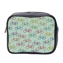 Bicycle Bikes Pattern Ride Wheel Cycle Icon Mini Toiletries Bag (two Sides) by Jancukart