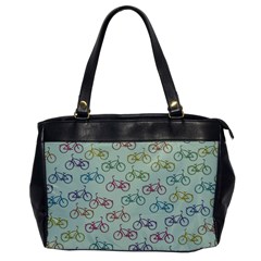 Bicycle Bikes Pattern Ride Wheel Cycle Icon Oversize Office Handbag by Jancukart