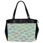 Bicycle Bikes Pattern Ride Wheel Cycle Icon Oversize Office Handbag (2 Sides) Front