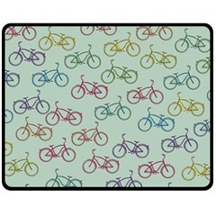 Bicycle Bikes Pattern Ride Wheel Cycle Icon Fleece Blanket (medium) by Jancukart