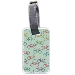 Bicycle Bikes Pattern Ride Wheel Cycle Icon Luggage Tag (one Side) by Jancukart