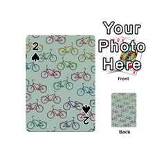 Bicycle Bikes Pattern Ride Wheel Cycle Icon Playing Cards 54 Designs (mini) by Jancukart