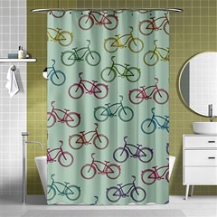 Bicycle Bikes Pattern Ride Wheel Cycle Icon Shower Curtain 48  X 72  (small) 