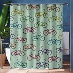 Bicycle Bikes Pattern Ride Wheel Cycle Icon Shower Curtain 60  x 72  (Medium)  60 x72  Curtain