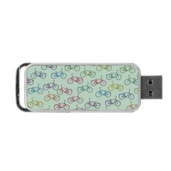 Bicycle Bikes Pattern Ride Wheel Cycle Icon Portable Usb Flash (two Sides)