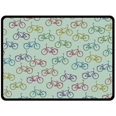 Bicycle Bikes Pattern Ride Wheel Cycle Icon Two Sides Fleece Blanket (large) by Jancukart