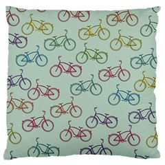 Bicycle Bikes Pattern Ride Wheel Cycle Icon Standard Premium Plush Fleece Cushion Case (one Side)