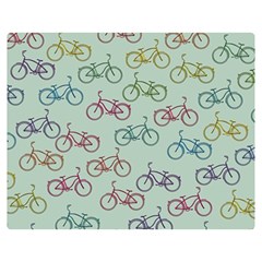 Bicycle Bikes Pattern Ride Wheel Cycle Icon Two Sides Premium Plush Fleece Blanket (medium) by Jancukart