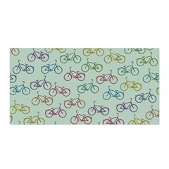 Bicycle Bikes Pattern Ride Wheel Cycle Icon Satin Wrap 35  X 70 