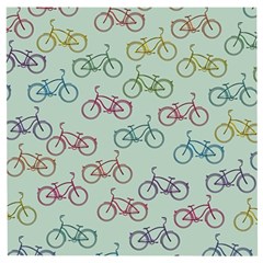 Bicycle Bikes Pattern Ride Wheel Cycle Icon Wooden Puzzle Square by Jancukart