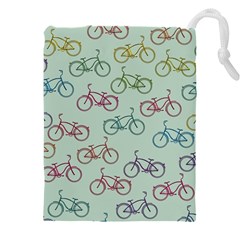 Bicycle Bikes Pattern Ride Wheel Cycle Icon Drawstring Pouch (5xl) by Jancukart