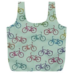 Bicycle Bikes Pattern Ride Wheel Cycle Icon Full Print Recycle Bag (xxl) by Jancukart