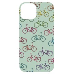 Bicycle Bikes Pattern Ride Wheel Cycle Icon Iphone 14 Black Uv Print Case by Jancukart