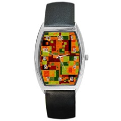 Background Graphic Beautiful Wallpaper Barrel Style Metal Watch