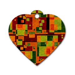 Background Graphic Beautiful Wallpaper Dog Tag Heart (two Sides)