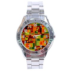 Background Graphic Beautiful Wallpaper Stainless Steel Analogue Watch