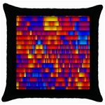 Geometric Pattern Colorful Fluorescent Background Throw Pillow Case (Black) Front