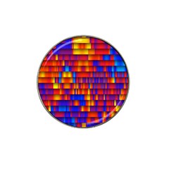 Geometric Pattern Colorful Fluorescent Background Hat Clip Ball Marker by Jancukart