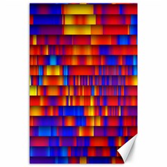 Geometric Pattern Colorful Fluorescent Background Canvas 24  X 36 