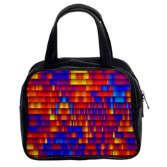 Geometric Pattern Colorful Fluorescent Background Classic Handbag (two Sides)