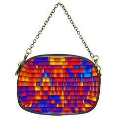 Geometric Pattern Colorful Fluorescent Background Chain Purse (two Sides)