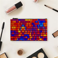 Geometric Pattern Colorful Fluorescent Background Cosmetic Bag (small)