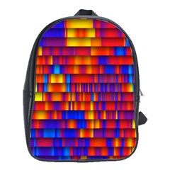 Geometric Pattern Colorful Fluorescent Background School Bag (large)