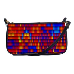 Geometric Pattern Colorful Fluorescent Background Shoulder Clutch Bag