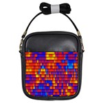 Geometric Pattern Colorful Fluorescent Background Girls Sling Bag Front