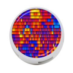 Geometric Pattern Colorful Fluorescent Background 4-port Usb Hub (two Sides)