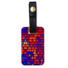 Geometric Pattern Colorful Fluorescent Background Luggage Tag (one Side)