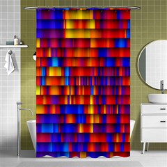 Geometric Pattern Colorful Fluorescent Background Shower Curtain 48  X 72  (small) 