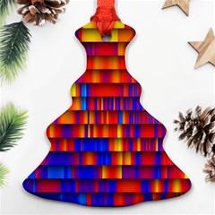 Geometric Pattern Colorful Fluorescent Background Ornament (christmas Tree) 