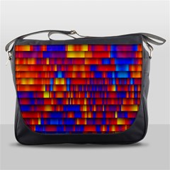 Geometric Pattern Colorful Fluorescent Background Messenger Bag