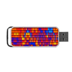 Geometric Pattern Colorful Fluorescent Background Portable Usb Flash (one Side) by Jancukart